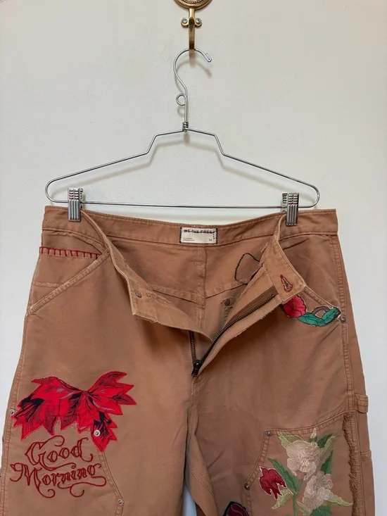 NWOT Free People We The Free Bright Time Craft Pants Size 14 - Picture 13 of 16